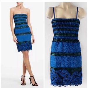 BCBGMaxAzria Dresses - BCBGMAXAZRIA BLUE LACE MANUELA DRESS 4 NWT $398. BCBGMaxAzria Dresses - BCBGMAXAZRIA BLUE LACE MANUELA DRESS 4 NWT $398.